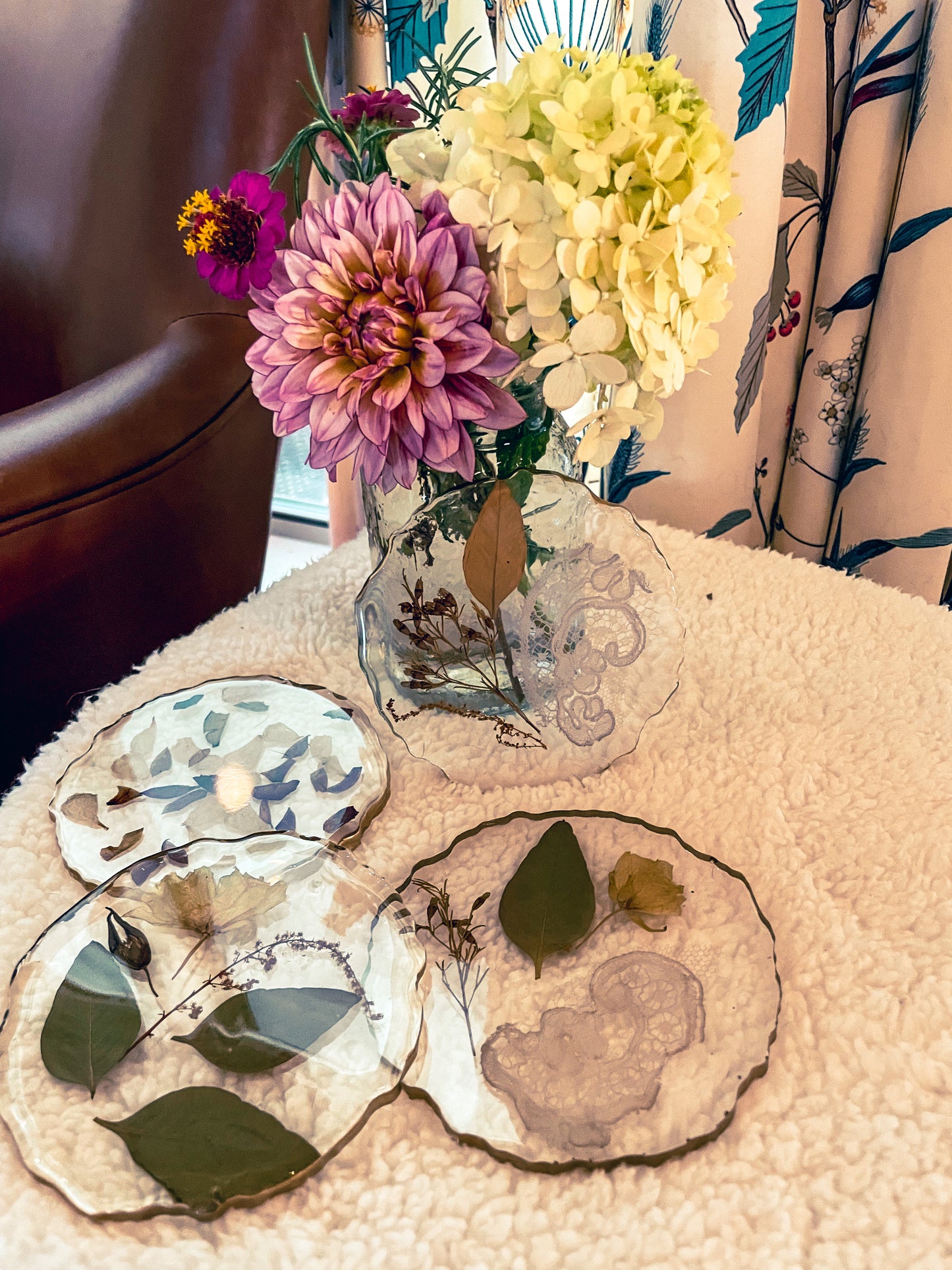 Agate Edge Resin Coasters, Set of 4, Add-On Item