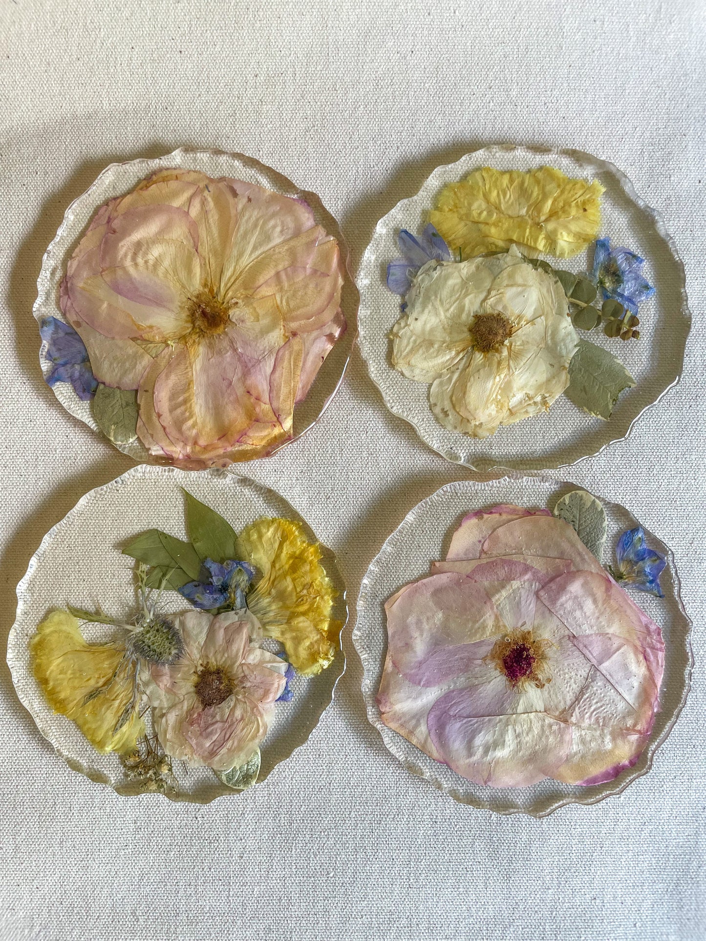 Agate Edge Resin Coasters, Set of 4, Add-On Item