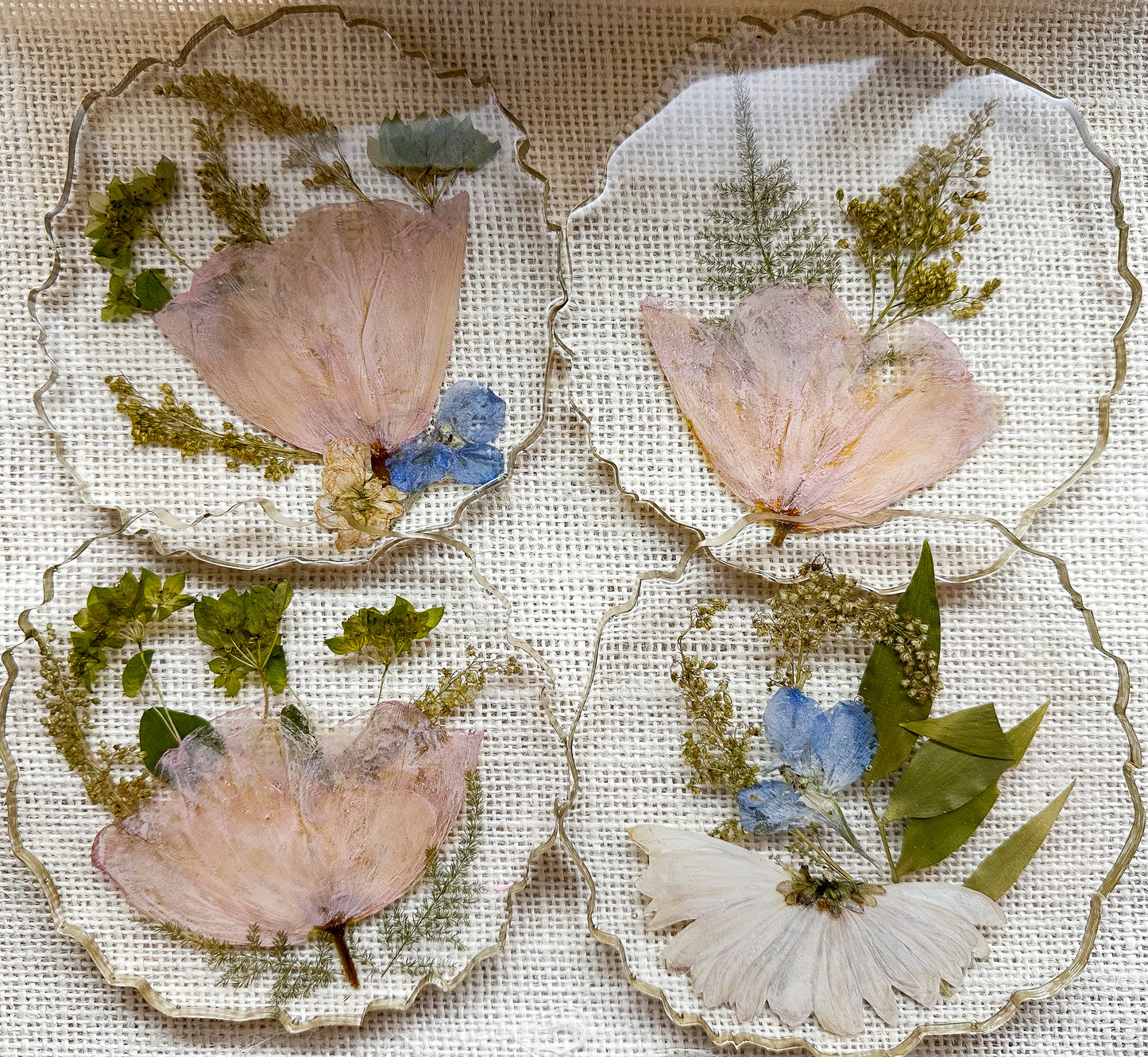 Agate Edge Resin Coasters, Set of 4, Add-On Item