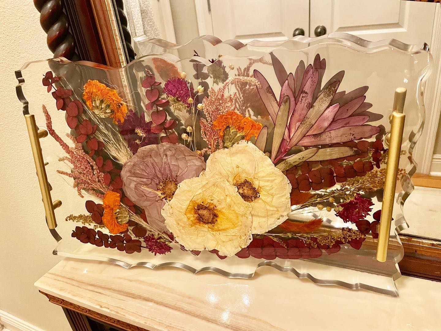 Agate Edge Resin Tray, Large