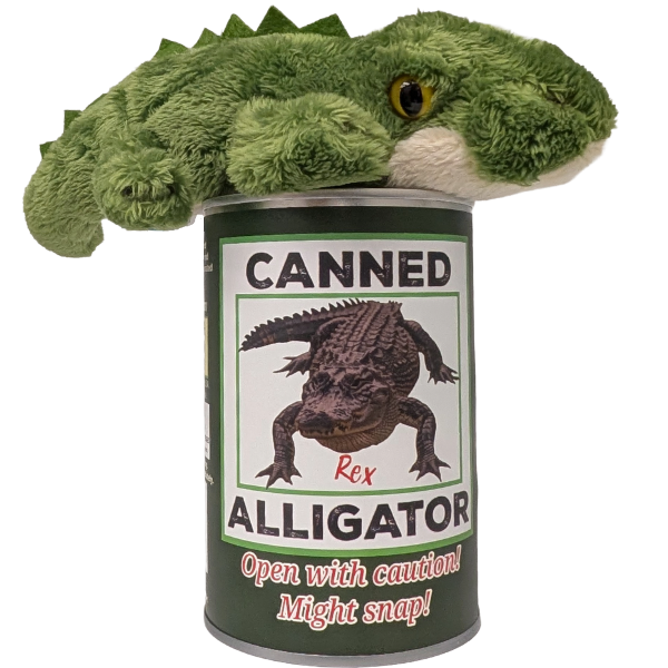 Rex the Canned Alligator | Stuffed Animal Plush w/Jokes