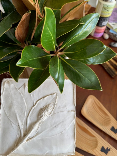 DECEMBER 4th - Botanical Bas-Relief Plate & Oyster Decoupage Ornaments