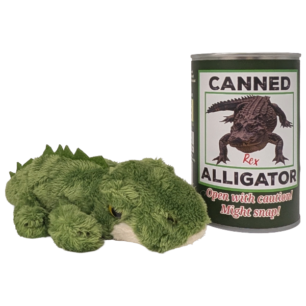 Rex the Canned Alligator | Stuffed Animal Plush w/Jokes