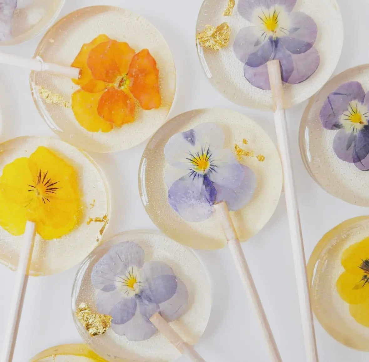 Edible Flower Lollipops