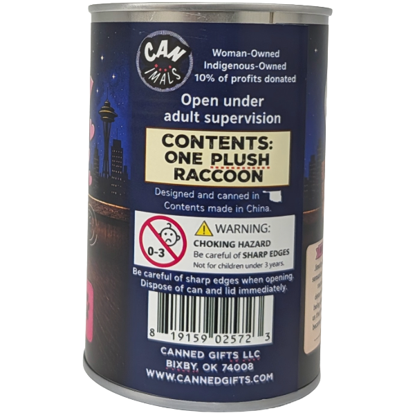 Canned Jimothy the Short Spined Raccoon Seattle Viral Hit